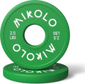 Mikolo Change Weight Plates 1.25LB 2.5LB 5LB Set Fractional Plates Set Bumper Plates for Cross Training Fit 2 Inch Barbells Strength Training Weight Plates