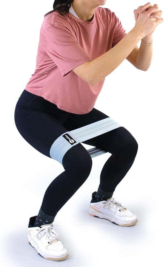 Fitness Mad Same Length Squat Bands | Individual Fabric Resistance band with Non-Slip interior | Great for Strength Training, Thighs Hips & Glutes