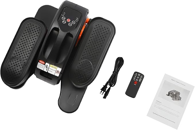 Under Desk Elliptical, 2 in 1 Ellipse Leg Exerciser for Seniors Adults 5Gear Electric Seated Pedal Exerciser W/Anti-Slip Pads Quiet Elliptical Machine with Remote Control for Home