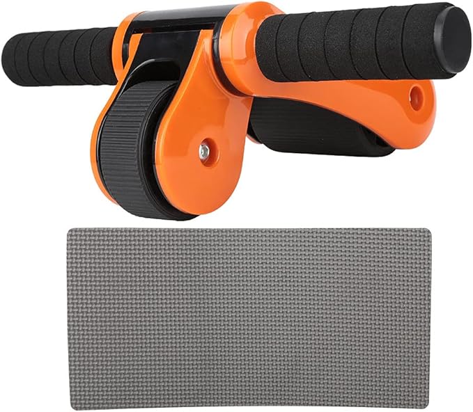 2 Wheels Ab Roller Wheel Abdominal Exerciser with Knee Pad Home Fitness Equipment
