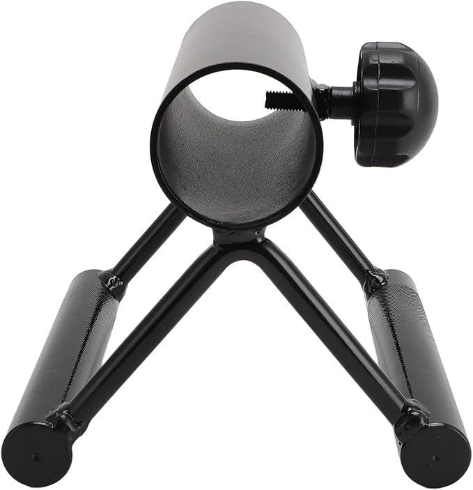 V Bar Landmine Handle Attachment for Barbell Bar, Iron Landmine Double D Row Handle, Strength Training Equipment for Home Gym Workout, Secure Locking Knob for Stable and Exercise