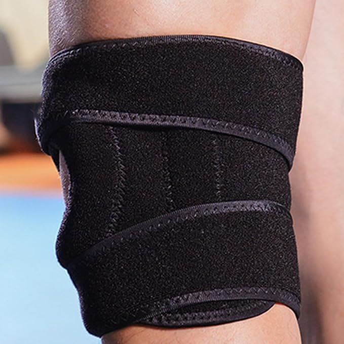 FRCOLOR 2pcs Breathable Pressurization Knee Wraps Compression Knee Pads for Fitness Basketball Cycling Support Joint Protection