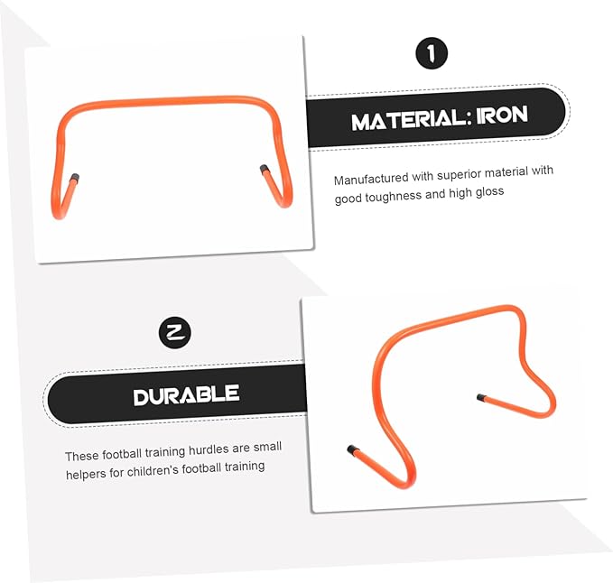 5Pcs Durable Football Hurdles High Agility Training Equipment for Soccer Skills Development Sturdy Design for Outdoor Practice and Coordination Drills