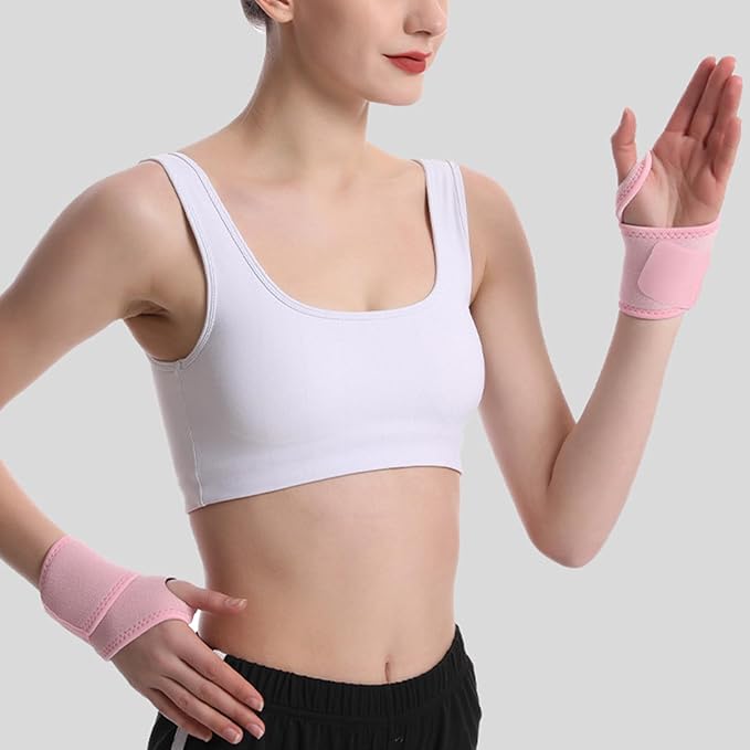 2pieces Wrist Brace Thumb Wrist Brace Adjustable Wrist Wrap for Fitness Badminton Basketball