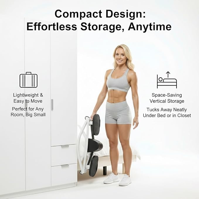 Mini Steppers for Exercise at Home, Rock Stepper Machine Side to Side, Portable Lateral Rocking Stepper with Resistance Bands, Low-Impact Home Workout Machine 330lbs Capacity, Stair Stepper Machine
