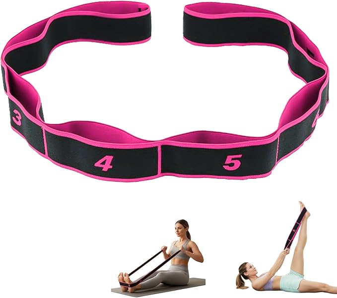 Fitness Resistance Band for Stretching and Yoga - 8/10/12 Section Fitness Resistance Band, Elastic Training Belt for Yoga, Latin, Pilates