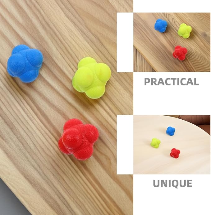 Totority 6pcs Reflex Training Balls for Enhanced Hand-Eye Coordination Sturdy Reaction Balls for Sports Training Suitable for Basketball Tennis and Agility Drills