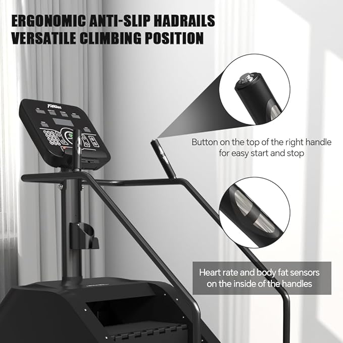 Stair Climber with LED Screen, Commercial Grade Stepmill Exercise Machine, 15 Speed Levels Stair Climber Stepping Machine for Cardio and Lower Body Workouts, 660LBS, 15-164 Steps/Minute