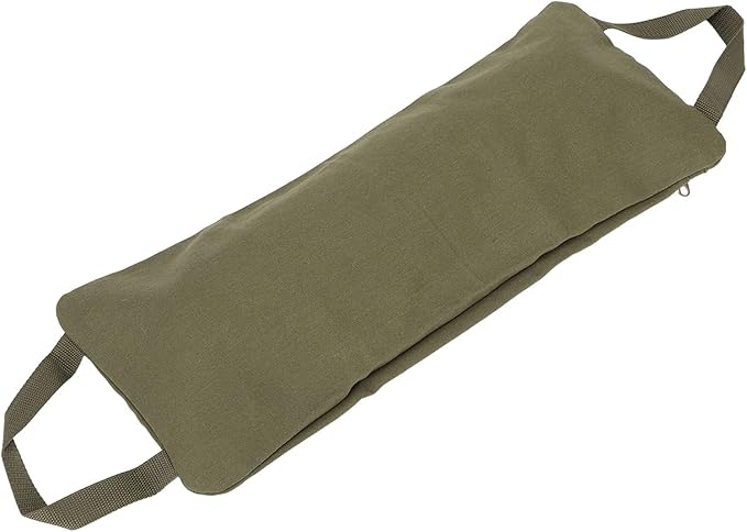 Sandbags for Working Out, Green Yoga Sand Bag for Weight Training with Double Handle, Adjustable Fillable Yoga Canvas Sandbags for Adding Weight and Support