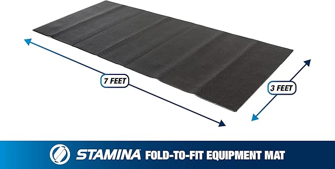 Stamina Fold-to-Fit Folding Equipment Mat (84-Inch by 36-Inch), Black
