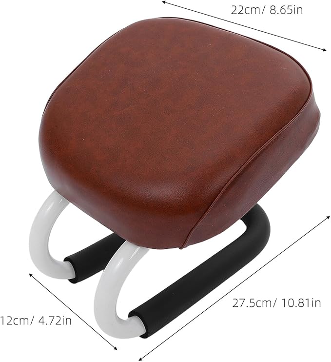 Cabilock Meditation Bench Floor Seat with Anti-Slip Cushion, Wooden Prayer Stool for Yoga and Seiza Posture, Portable Home Prayer Stool with Non-Slip Cover for Mindfulness and Meditation