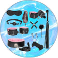 11-Piece Plush Pilates Training Kit, Stretch Strap, Hip Support Accessories, Bed Pilates, Multi-Functional Body Shaping (Pink)