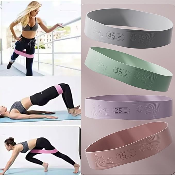 Exercise Strap for Pilates High Elastic Silicones Band Printed Movement Guide Wide Multiple Color Strength Option Printed Exe
