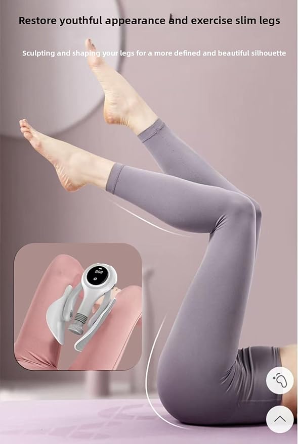 Smart Pelvic Floor & Inner Thigh Exerciser | Postpartum Recovery, Pelvic Alignment & Leg Toning | 5-Level Resistance, Smart Counter, 360° Swivel, Thickened EVA Cushions