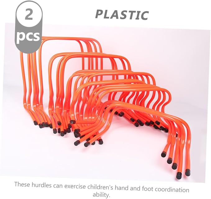 ARTIBETTER 2pcs Plastic Agility Track Hurdles 15cm Lightweight Wear-Resistant Speed Training Equipment for Youth Soccer and Athletic Running Drills