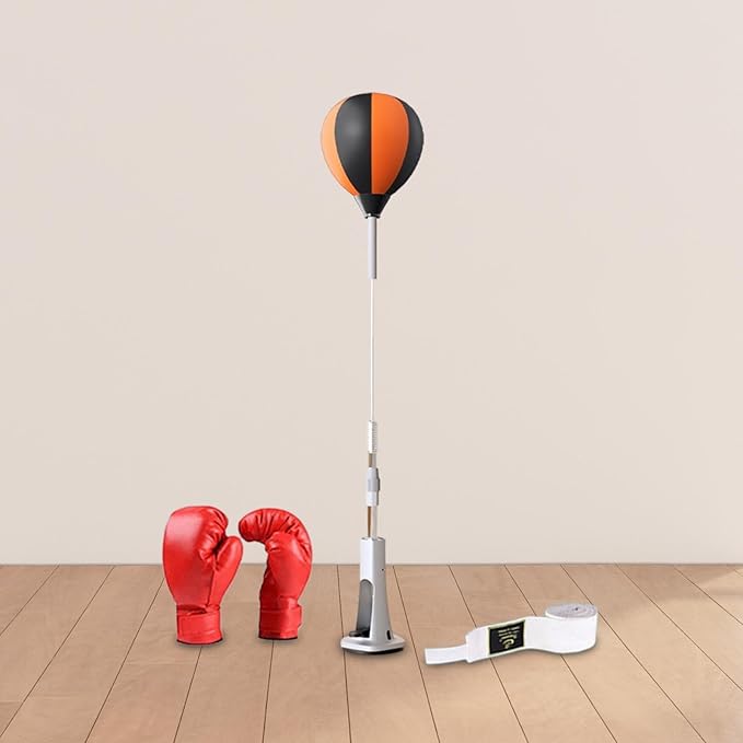 Boxing Reaction Ball, Boxing Punching Bag Improve Reaction Speed with Stand Boxing Speed Bag for Workout Home Gym Fitness MMA, for Kids with Gloves