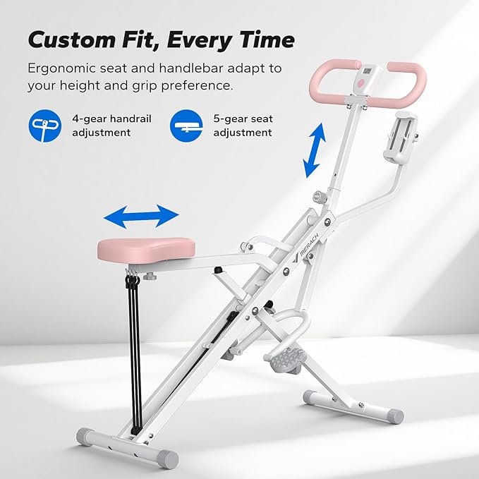MERACH Upgraded Squat Machine for Women, Smart Row and Deep Squat Trainer with Tablet Stand, Adjustable Resistance & 350LB Weight Capacity, Foldable Home Exercise Equipment, Connect MERACH APP