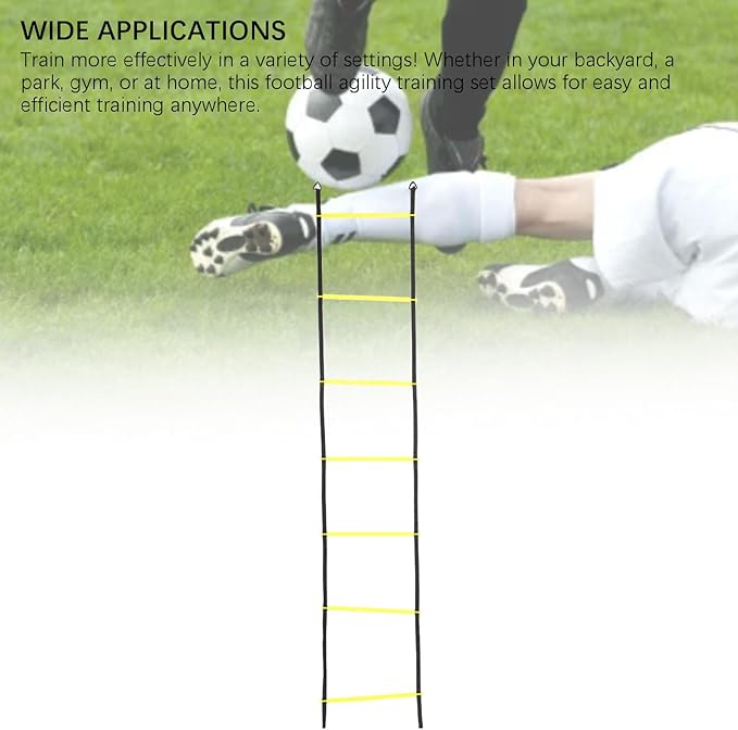 Agility Ladder, Speed Training Equipment and Training Set with Soccer Cones, Running Umbrella and Speed Ladder for Football Basketball Soccer Fitness Kids Youth Adults