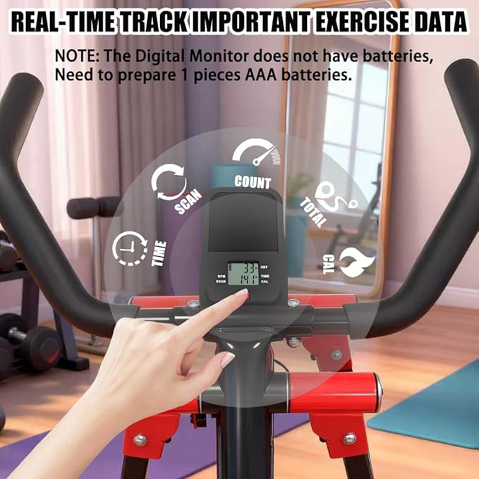 Air Walker Exercise Machine,Foldable Elliptical Machine for Home,Mini Elliptical for Full-Body Low-Impact Exercise with LCD Display Ideal for Home Gym