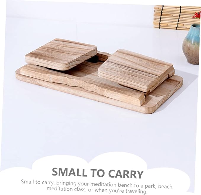 Small Folding Bench Meditation Seat Kneeler Cushion for Garden Home Yoga