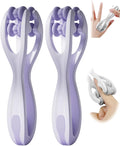 2pcs Finger Massager for Arthritis Finger Arthritis Pain Relief Manual Massage Tools Hand Massage Roller Thumb Massager for Woman Mothers Day Gift Palm Foot Acupressure Tool (Purple)
