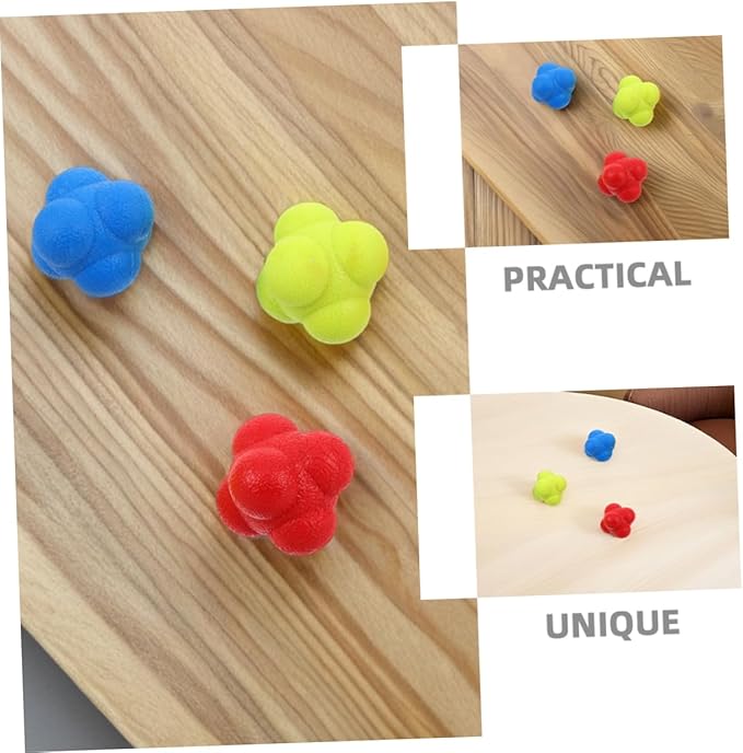 6pcs Reflex Training Balls Set for Hand Eye Coordination Sturdy Reaction Balls for Sports Training for Basketball Tennis and Kids Games