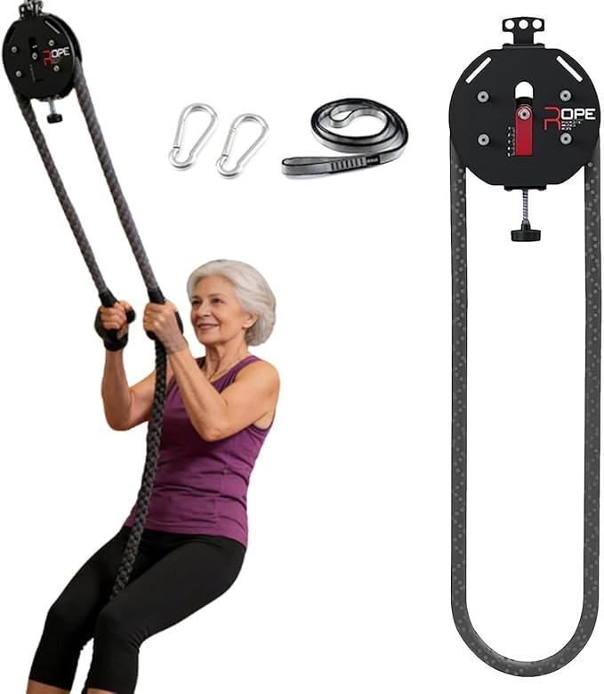 Endless Rope Trainer, 30kg/330lb Adjustable Resistance Trainer Machine, Suspension Endless Rope Pulley System| Closed-Loop Nylon Rope, Home Gym Rope for Interval Resistance Training