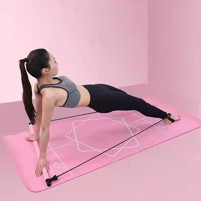 Pilates Sculpting Bar - Pilates Bar Kit, Elastic Fusion Bar Pilates Stretch | Easy Installation Pilates Resistance Bar, Multifunctional Pilates Training Bar, Portable Fitness Supplies for Yoga