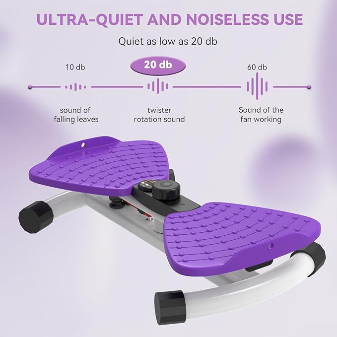 Twister, Adjustable Twisting Board for Women and Men, Home Gym Equipment Noiseless Twister, 330 lbs Load Capacity | Digital Display Tracks Time, Reps and Calories (Blue,Pink,Purple)