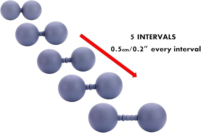 Adjustable Peanut Massage Ball Roller, Double Lacrosse Ball Acupoint Myofascial Release Muscle Knot Relaxer Mobility Trigger Point for Physical Therapy Self Deep Tissue Manual Massager Equipment Tool