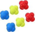 6Pcs Reaction Balls Hand Eye Coordination Training Sport Tools 5.5Cm Hexagonal Reflex Agility Balls Multi-Color for and Adults Sports Training
