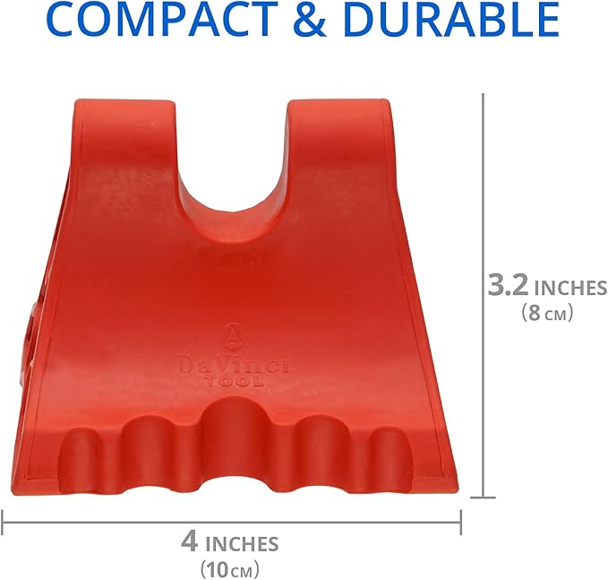 Body Back Davinci Tool (Red) -USA Made- Hard Rubber Neck Tension Relief & Pressure Point Massage Tool - Occipital Release Tool - Cervical Traction Device- Suboccipital Release Device - Neck Stretcher