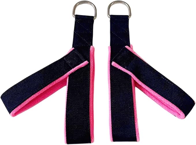2Pcs Pilates Straps Reformer Straps D Ring Core Waist Back Leg Y Loops Fitness Straps Yoga Straps for Exercise Men Home Women