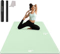 CAMBIVO Large Yoga Mat (6'x 4'), Extra Wide Workout Mat for Men and Women, 0.24''/0.32''/0.4''/0.48'' Thick Exercise Fitness TPE Mat for Home Gym, Yoga, Pilates, Workout (Barefoot Exercise)