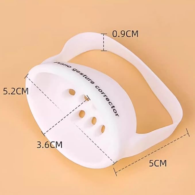 Piano Finger Trainer Ball Hand Corrector Finger Exercisers Posture Correction Tool Round Shape Semi Sphere Silicone Finger Training Ball for Beginners 2Pcs（White）