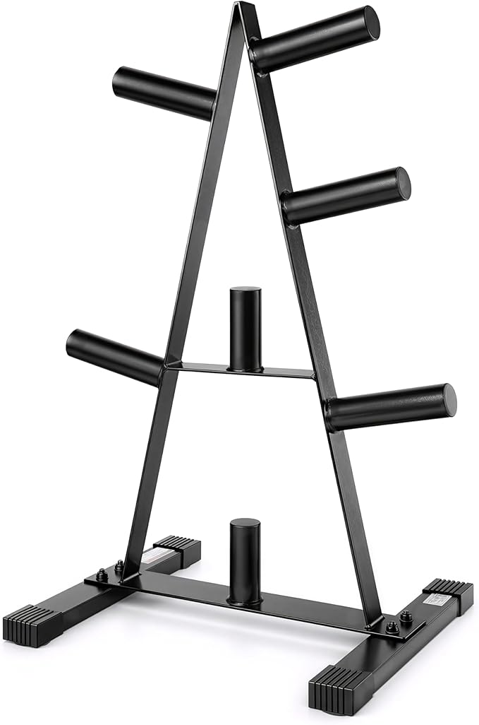 CAP A-Frame Olympic Plate Rack – Heavy-Duty 2-Inch Weight Plate Tree and Storage - 5 and 7 post options