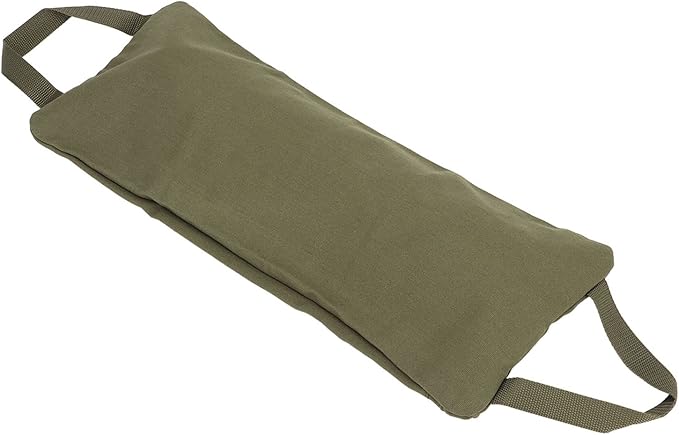 Green Yoga Sand Bag with Handle, Fillable Canvas Yoga Sandbag for Weighted Training, Adjustable Portable Yoga Weights for Pilates and Strength Workouts