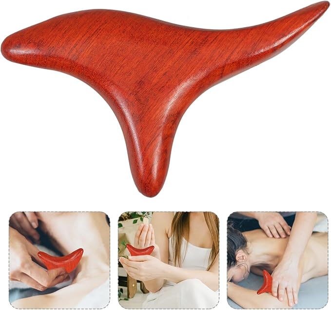 EXCEART Wooden Massage Stick 2Pcs Set Trigger Point Massage Tool for Muscle Roller Therapy Body Massager for Legs Arms Neck Back Relief