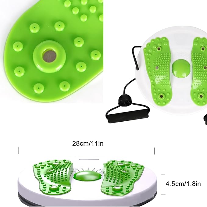 Twister,Ab twister board for exercise with pull rope 12 in waist twisting disc waist trimmer balance rotating twisting boards with massage foot sole for slimming waist arms hips and thighs