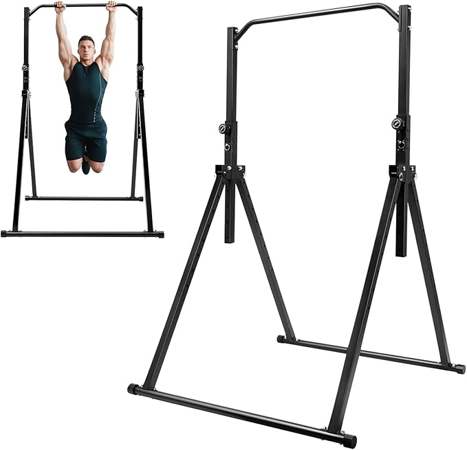 Power Tower Pull Up Bar Station, Heavy-Duty Pull Up Bar Free Standing Extendable Adjustable Height Dip Station for Gym Workout, Strength Training Fitness Home Gym Equipment Max 440 LBS
