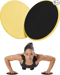 Exercise Core Sliders Glid Discs 2 Pack - Dual-Sided Workout Sliding Discs for Home Gym, Pilates, Physical Therapy, Ab & Full Body Training