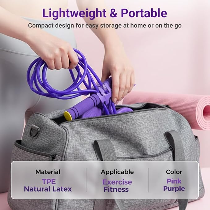 Pedal Resistance Bands with Handles, 2026 New Multifunction Tension Rope for Yoga Pilates, Portable Fitness Resistance Bands for Travel, Adjustable Tension Training Bands for Beginners