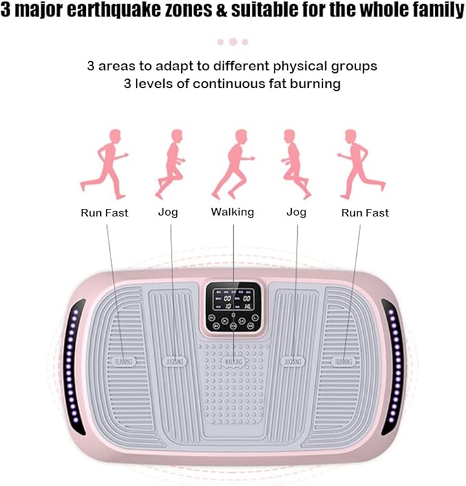 Vibration Platform Machine for Home Gym, Vibration Plate Exercise Board for Fitness, Full Body Vibrating Workout Machine w/Resistance Bands (Color : Green)