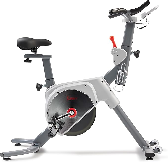 Sunny Health & Fitness Prime Magnetic Belt Drive Indoor Stationary Cycling Bike w/Free Exclusive SunnyFit App Bluetooth Connection – SF-B122061