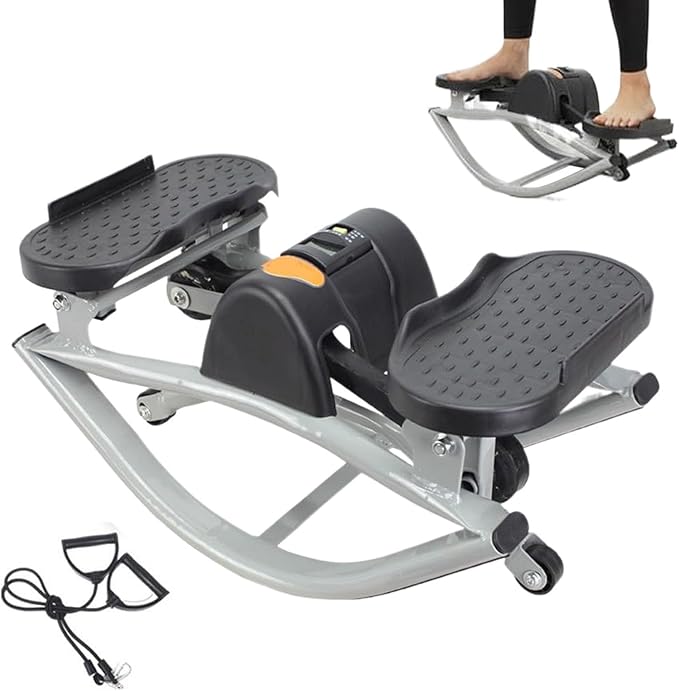 Rock Stepper Side to Side, Lateral Rocking Stepper for Exercise at Home, Portable Fitness Steppers Workout Machine for Legs & Glutes, Low-Impacts for Knees & Joints, Home Fitness Equipment for Unisex