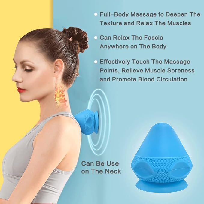 Trigger Point Massage Ball Shoulder Knot Remover Back Muscle Wall Mounted Massage Ball Deep Tissue Pressure Balls Trigger Point Iliacus Muscle Psoas Release Tool Suction Cup Back Massager