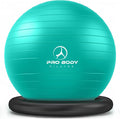 ProBody Pilates Yoga Ball Chair, Exercise Ball Chair with Base or Stand for Home Office Desk Sitting or Workout, Balance Ball & Stability Ball Seat for Back, abs