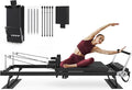 91.3" Pilates Reformer Foldable, TYRSEN Adjustable Pilates Machine, Springs and Cords Dual Resistance Customizable, Longer Smooth Rail, Jump Board, Full-Body Workout Equipment Home Use, Up to 400 lbs
