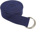 Everyday Yoga Strap with Metal D-Ring - Durable Stretching Strap for Yoga, Pilates, Flexibility & Physical Therapy (6ft, 8ft, 10ft)