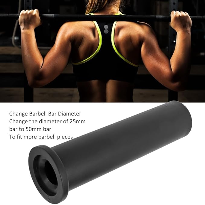 PP Adapter Sleeve - Converts 1" Standard to 2" Weight Plate Posts (25mm to 50mm) with Hex Wrench, for Barbell Curl Bars & Strength Training Equipment